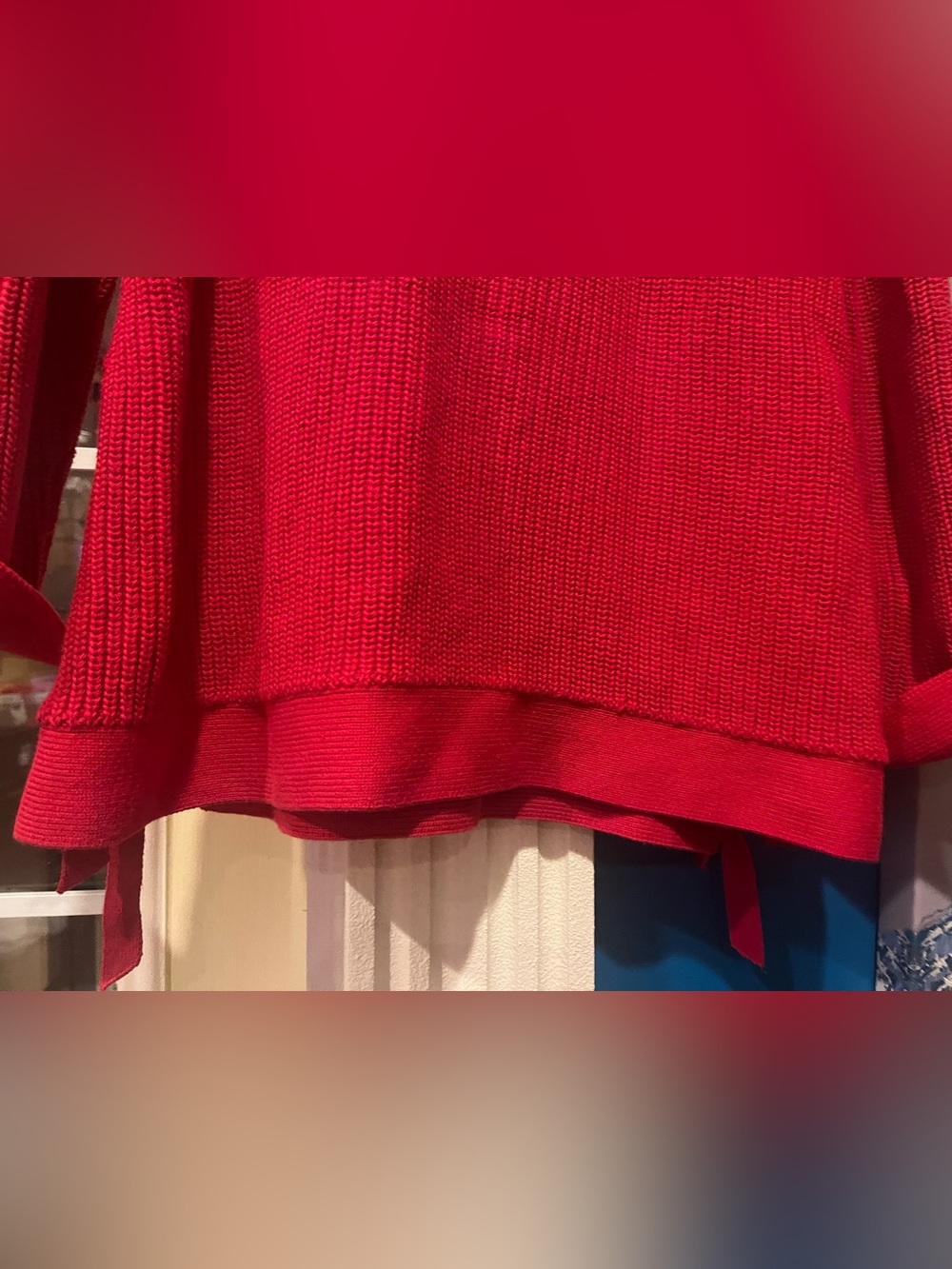 LOFT Ladies Red Sweater Large - Picture 7 of 10